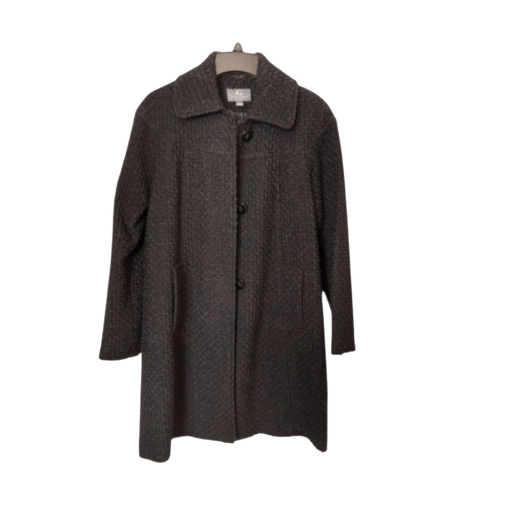 NWT Ladies Gallery New York Classic Black Coat Stylish Single Brested size S